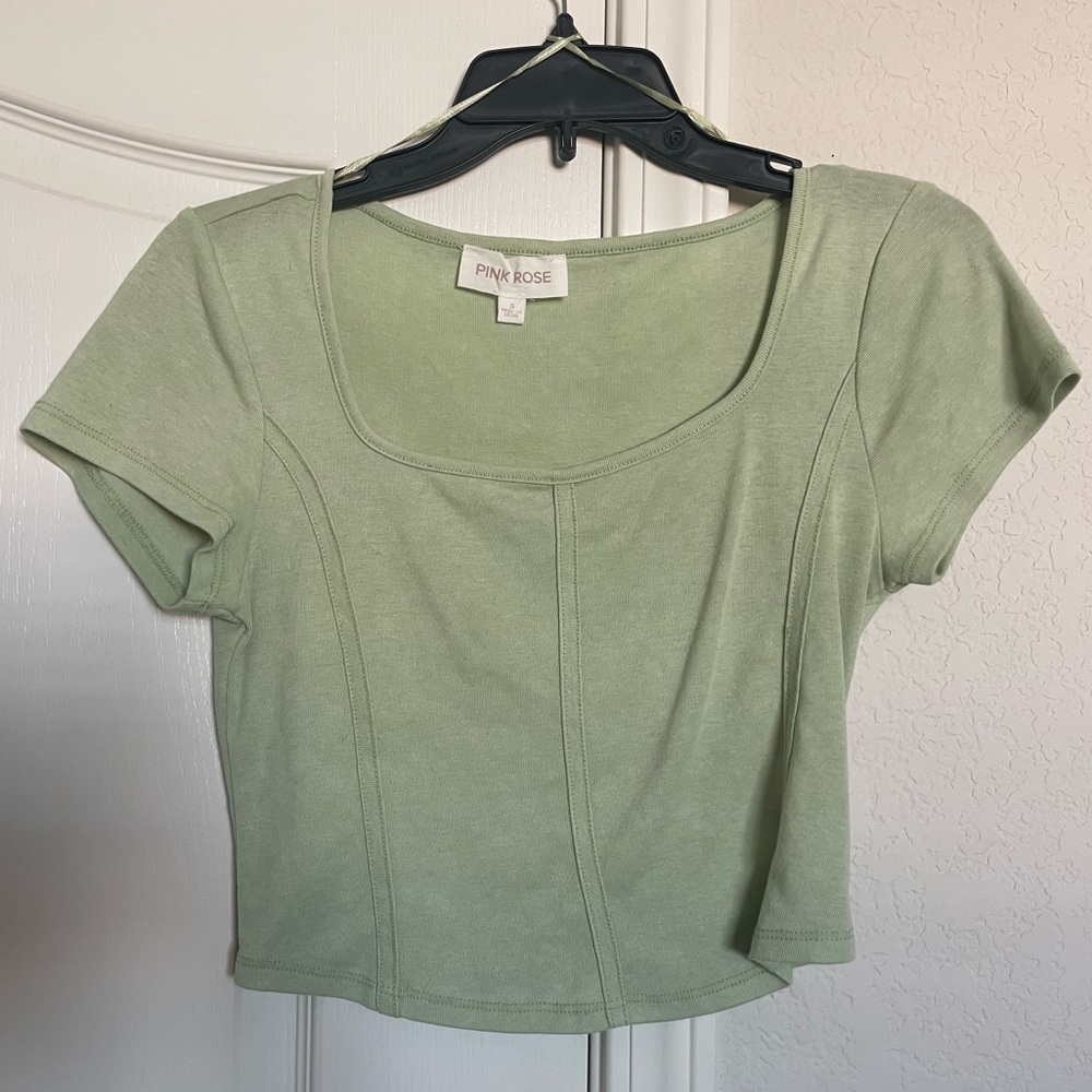Light Green, Corset Style Top